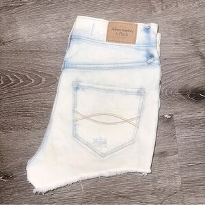 Abercrombie High Rise Distressed Stretch Cut Off  Shorts